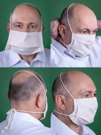 Lot de 2 masques barrière coton bio Respire réutilisables