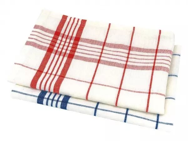 Lot de 2 torchons, 50% coton-50% lin