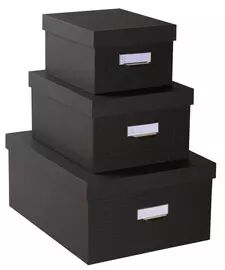 Lot de 3 bo�tes gigogne Office by Me en carton recycl�