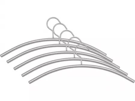 Lot de 5 cintres en métal