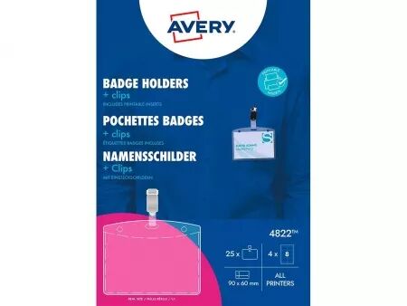 Lot de badges individuels nominatifs Avery