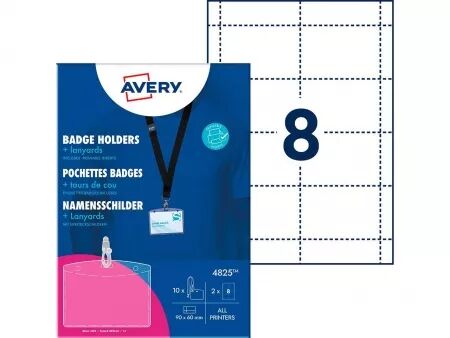 Lot de badges individuels nominatifs Avery
