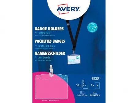 Lot de badges individuels nominatifs Avery