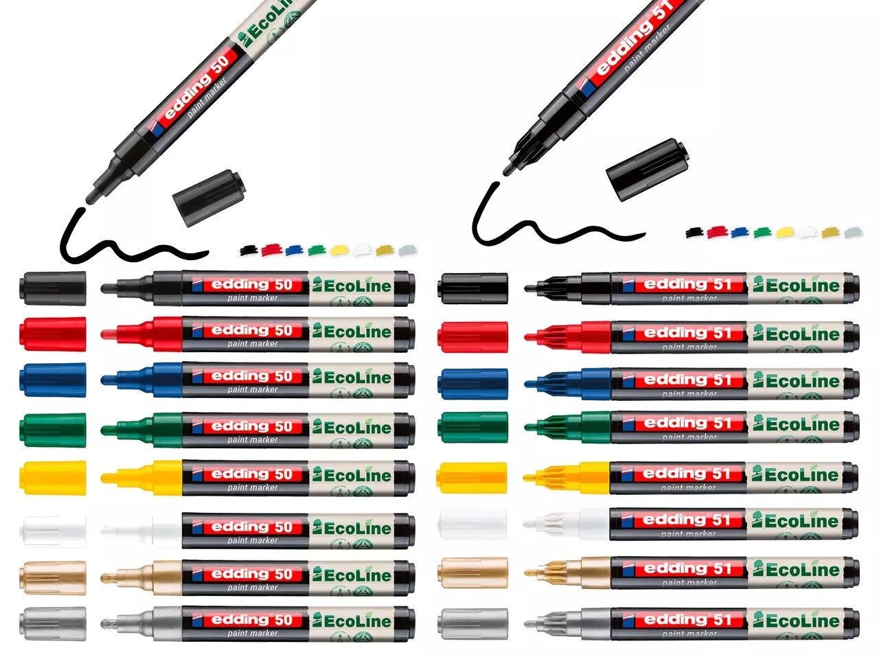 Marqueur peinture Edding EcoLine, 50 et 51