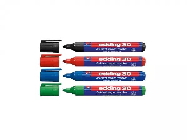 Marqueurs �cologiques Edding 30, assortiment 4 couleurs