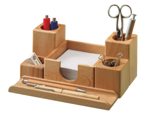 Maxiorganiseur, 4 pots crayons, h�tre huil�