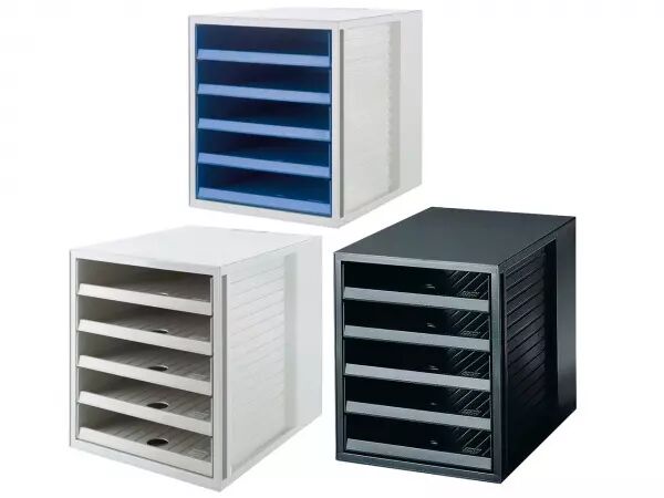 Module de rangement 5 plateaux �Karma�, ouvert