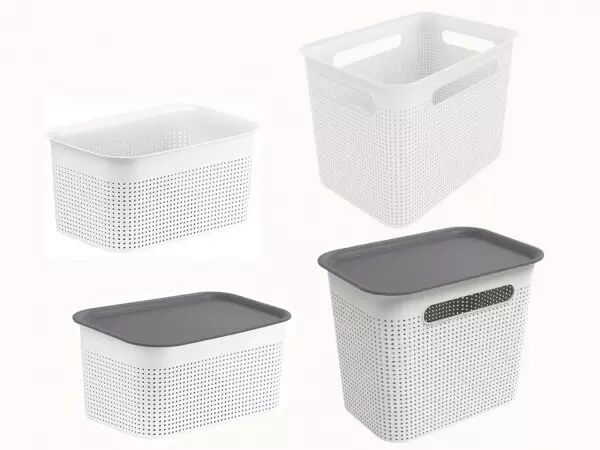 Panier de rangement Rotho avec couvercle