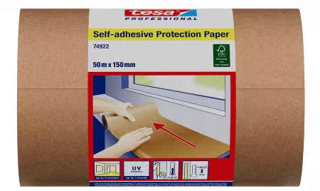 Papier de protection, autocollant, recyclé et certifié