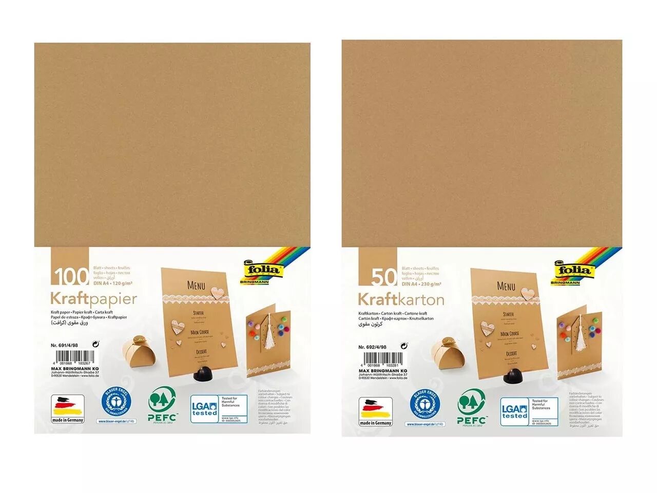 Papier kraft folia, 120 g/m&sup2;
