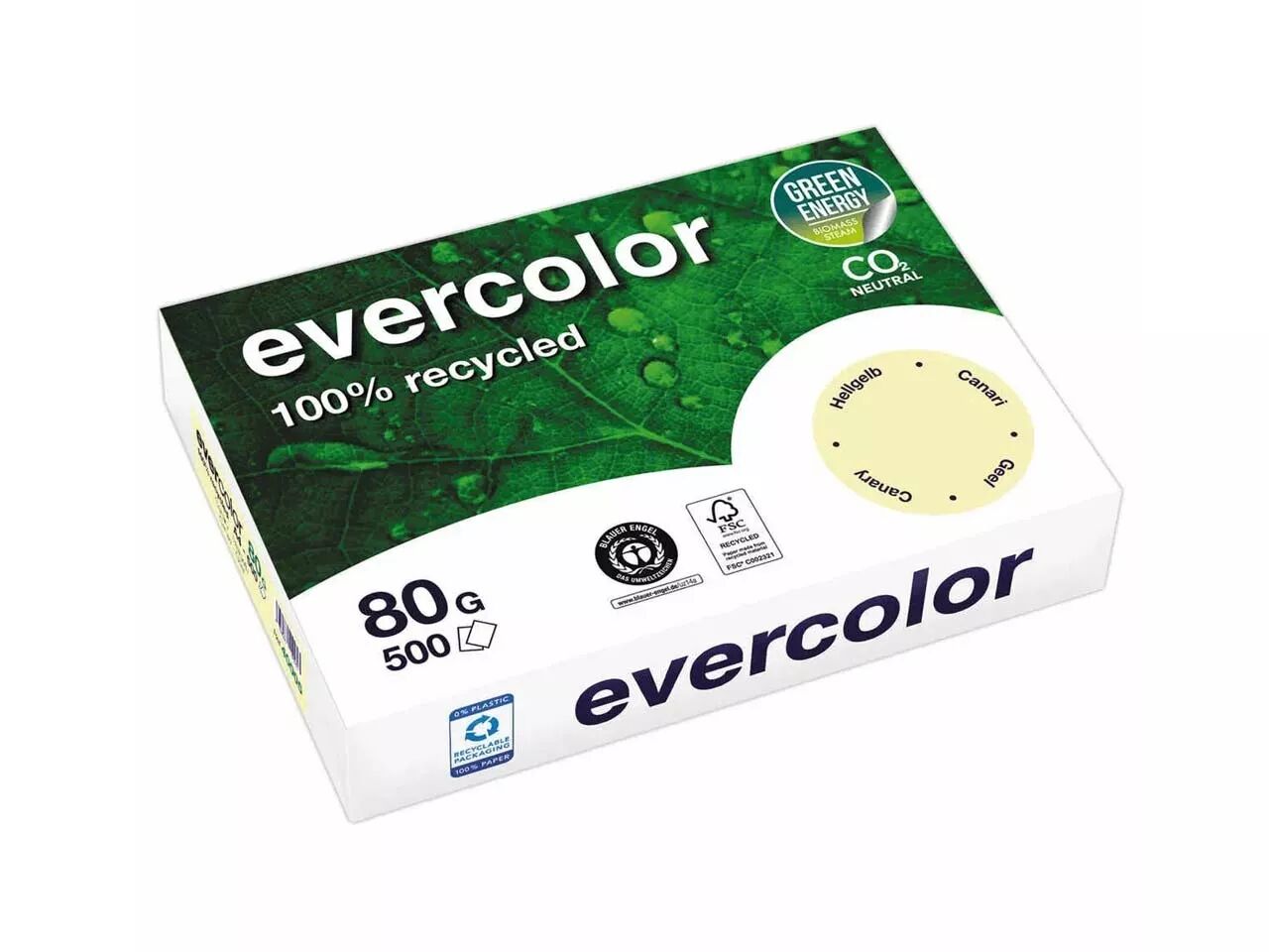 Papier recycl&eacute; couleur EVERCOLOR