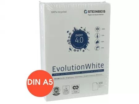 Papier recyclé en ramette Steinbeis «Evolution White»