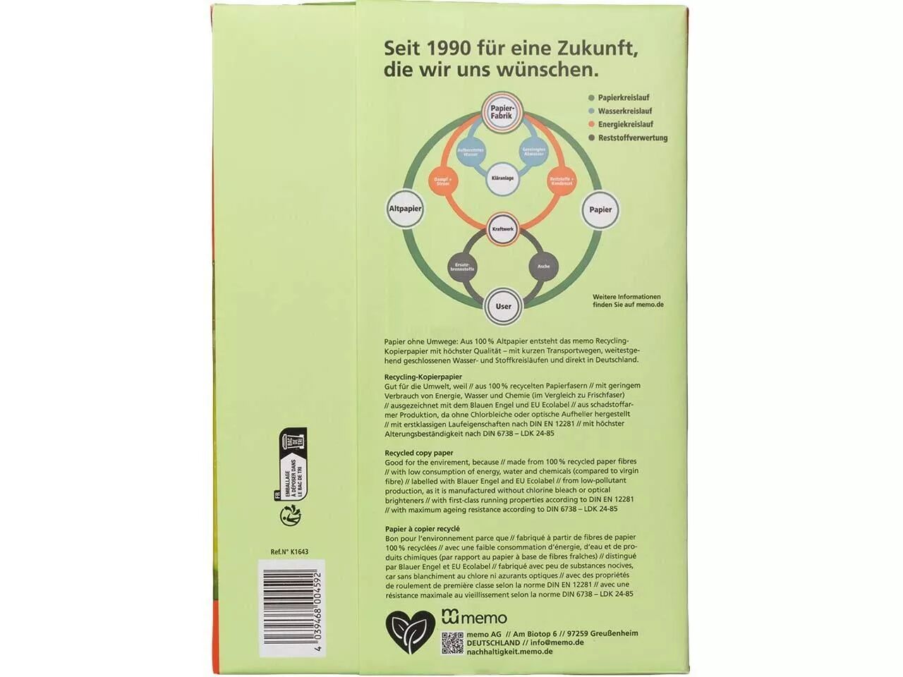 Papier recycle Memo Print A4 80g