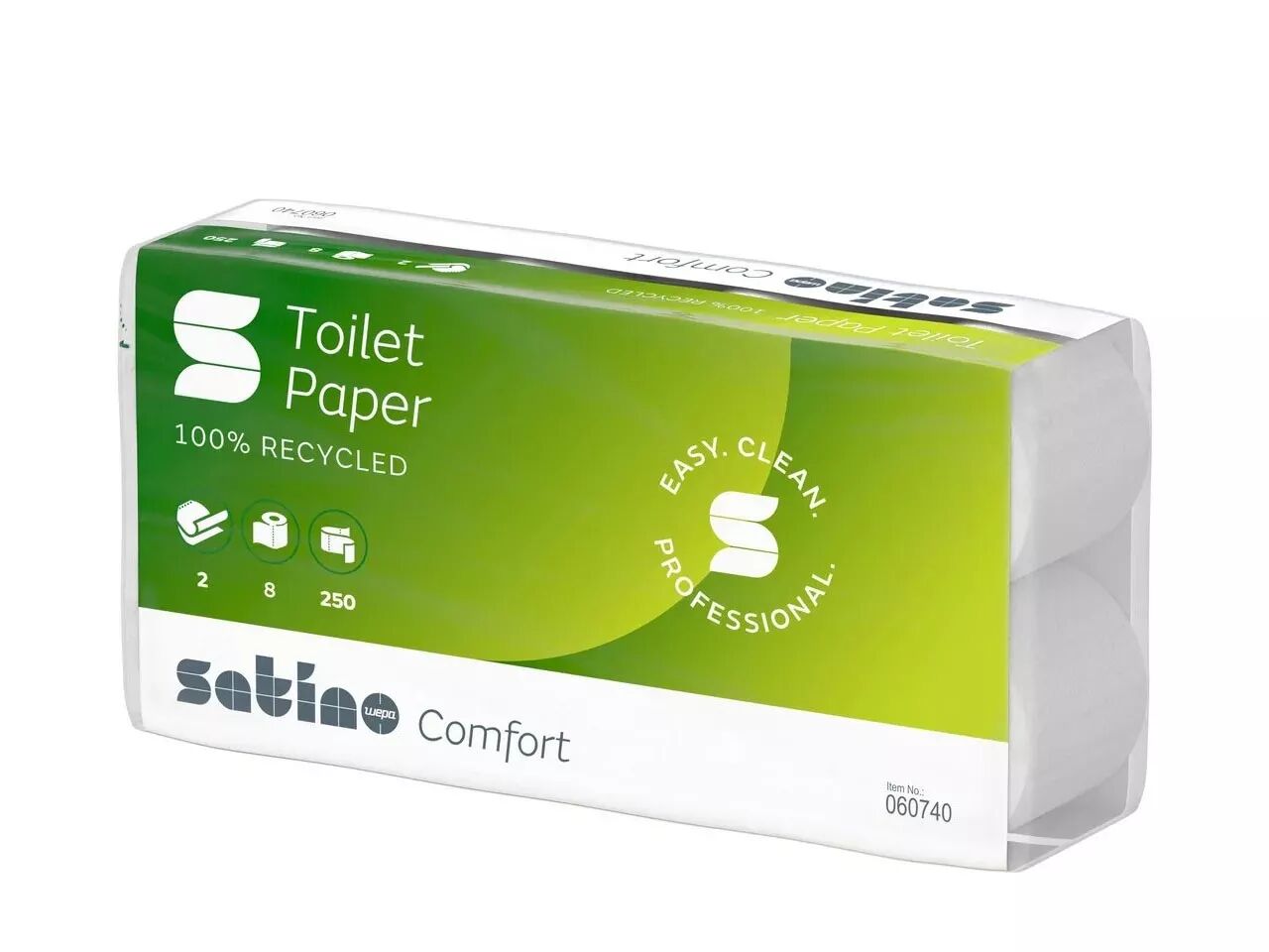 Papier toilette Comfort, 2 couches, recycl&eacute; satino by wepa