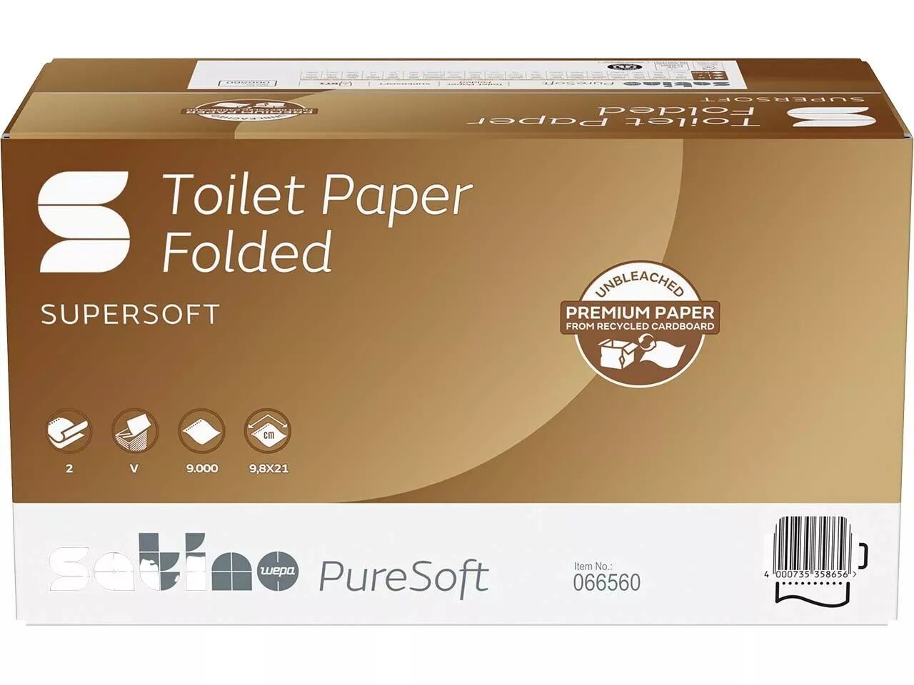 Papier toilette en feuilles, 2 &eacute;paisseurs