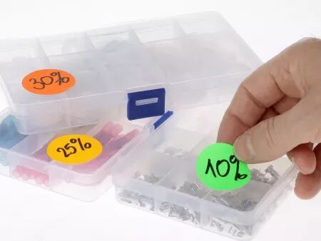 Pastille inscriptibles, blanc et fluo