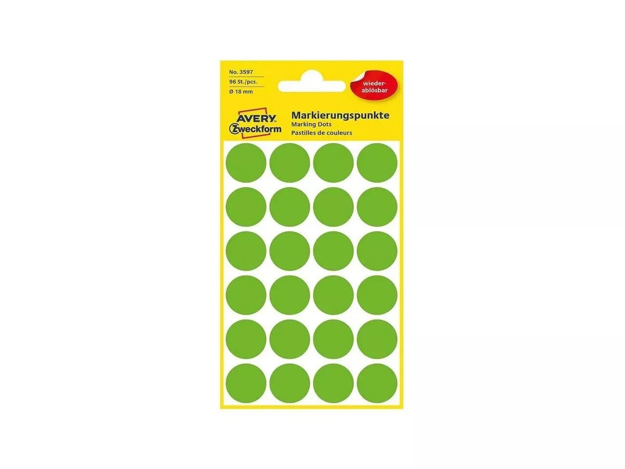 Pastilles enlevables rondes