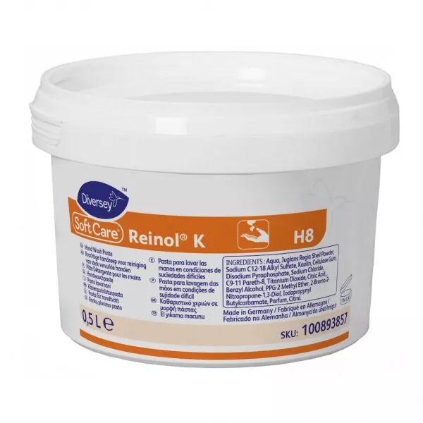 P�te lavante pour mains avec un agent exfoliant naturel � base de farine de coque de noix