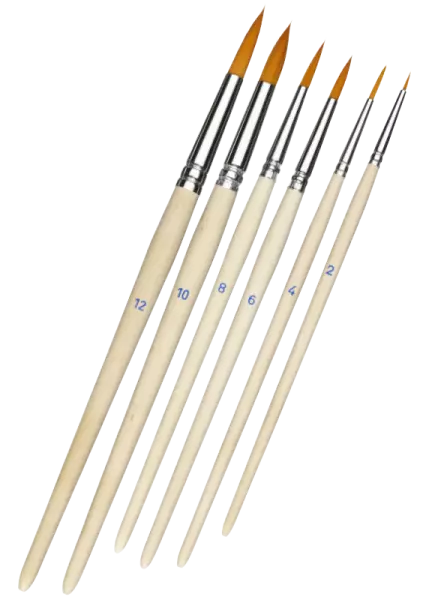 Pinceau rond, manche bois FSC, crin synth�tique