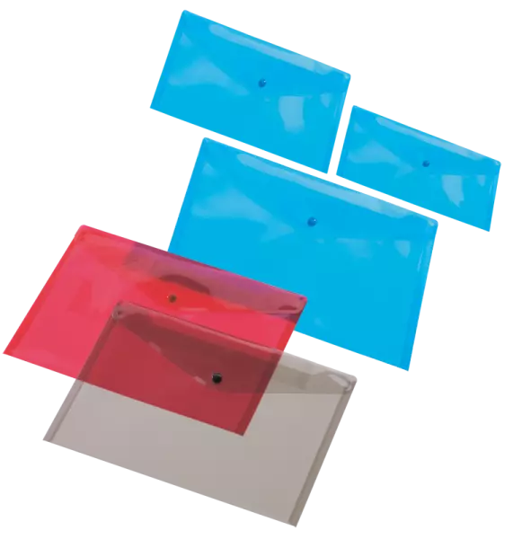 Pochette transparente PP, � pression