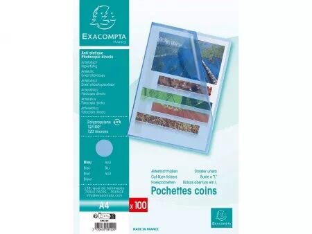 Pochettes coins Exacompta 120&micro;
