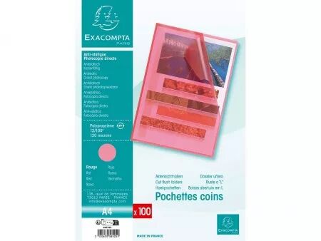 Pochettes coins Exacompta 120&micro;