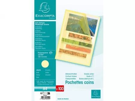 Pochettes coins Exacompta 120&micro;