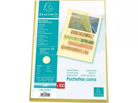 Pochettes coins Exacompta 120&micro;
