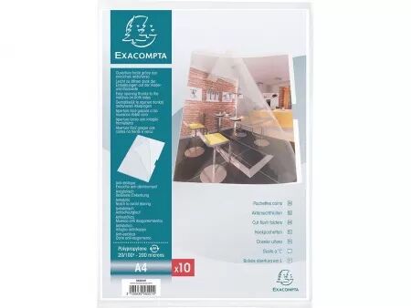 Pochettes coins Exacompta 200&micro;