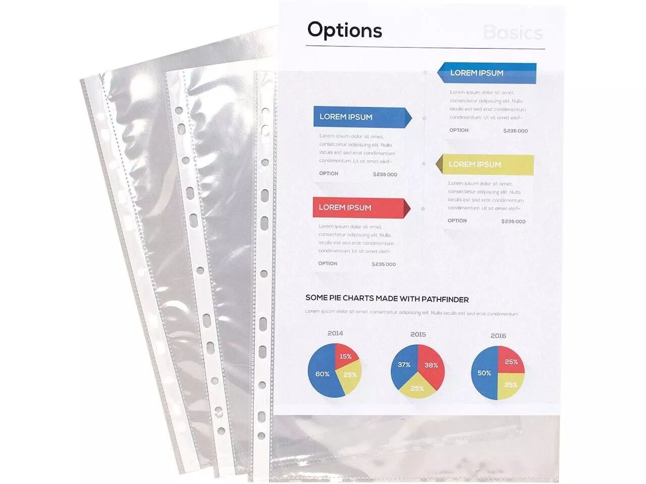 Pochettes perfor&eacute;es Exacompta 60&micro;