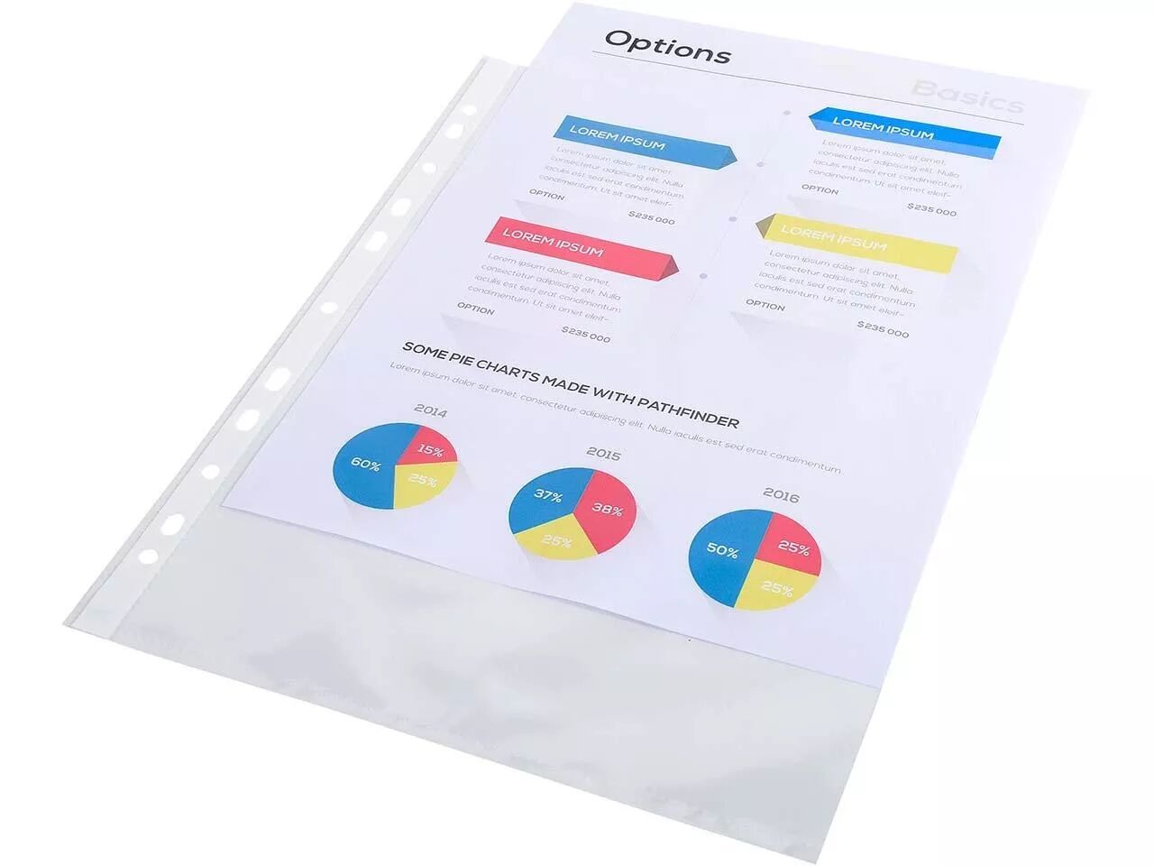 Pochettes perfor&eacute;es Exacompta 60&micro;