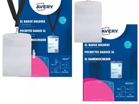 Porte badges Avery plastique XL