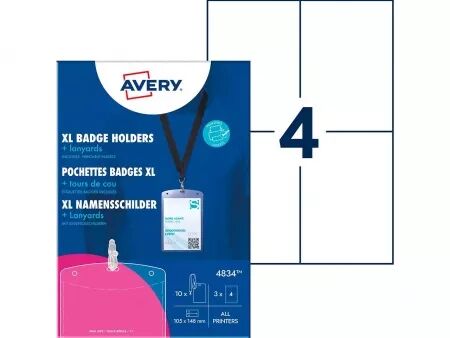 Porte badges Avery plastique XL