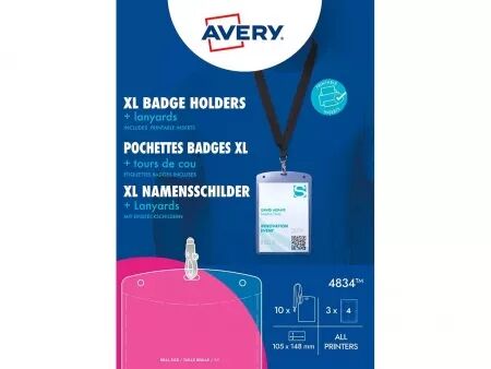Porte badges Avery plastique XL