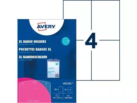 Porte badges Avery plastique XL