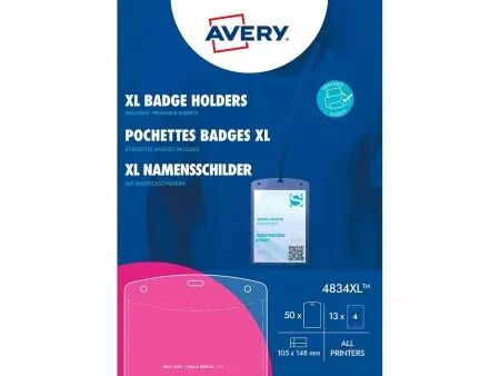 Porte badges Avery plastique XL