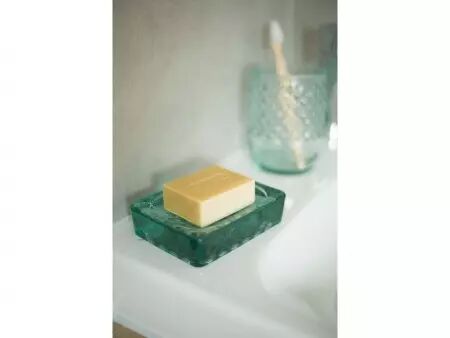 Porte-savon en verre recyclé