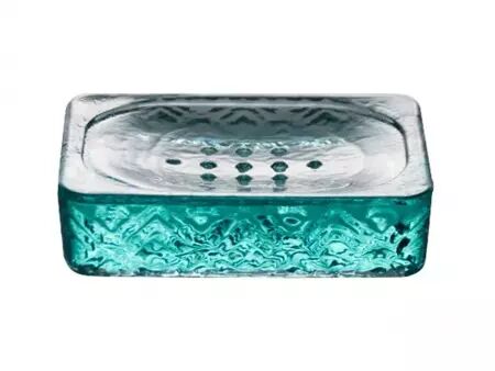 Porte-savon en verre recyclé