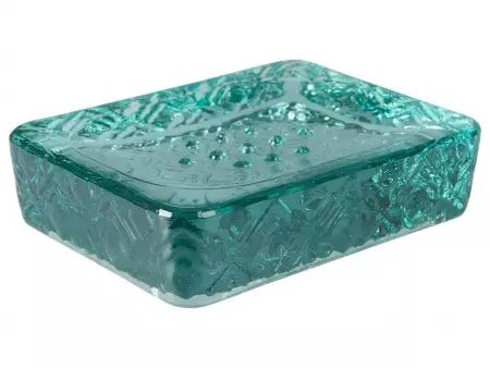 Porte-savon en verre recyclé