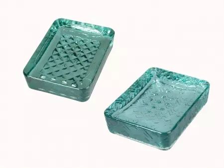 Porte-savon en verre recyclé