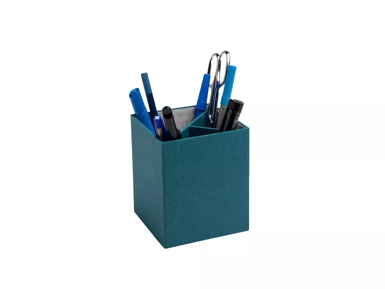 Pot &agrave; crayon en carton recycl&eacute;, 3 compartiments