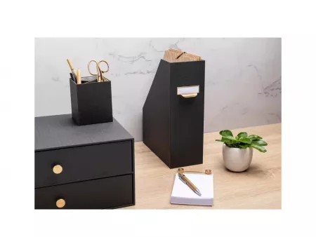 Pot &agrave; crayon en carton recycl&eacute;, 3 compartiments