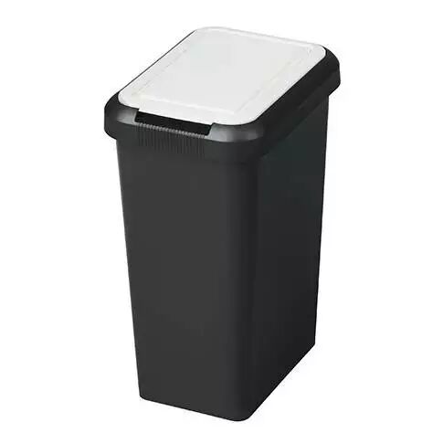 Poubelle de tri s�lectif Touch & Lift, noir / blanc