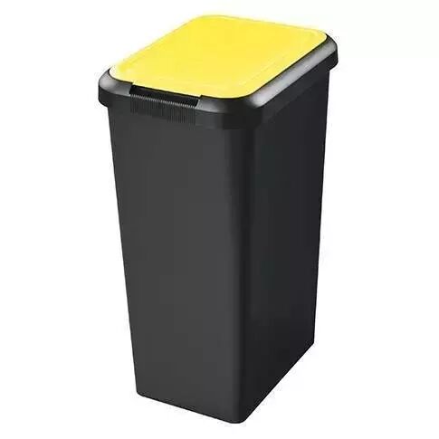 Poubelle de tri s�lectif Touch & Lift noir / jaune