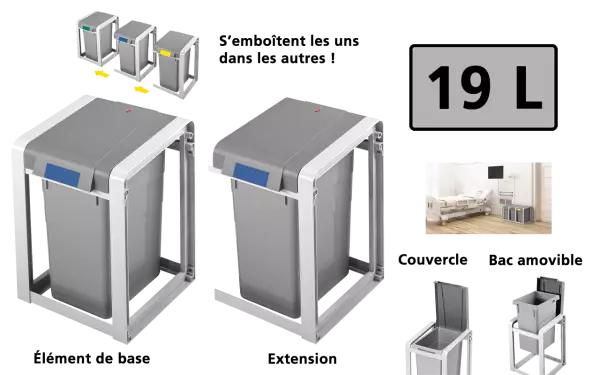 Poubelle tri s�lectif ProfiLine �ko format XL