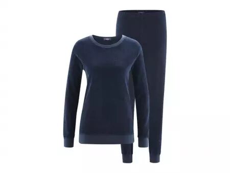 Pyjama femme coton bio éponge Bonnie bleu marine, taille XL