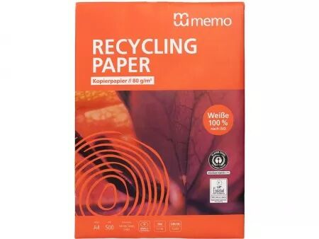 Ramette A4 80 g 500 feuilles, Memo &laquo; Recycling White &raquo;