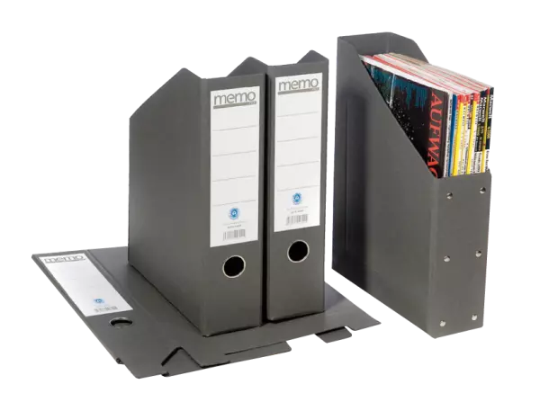 Range-revues memo, carton r�sistant, A4, noir