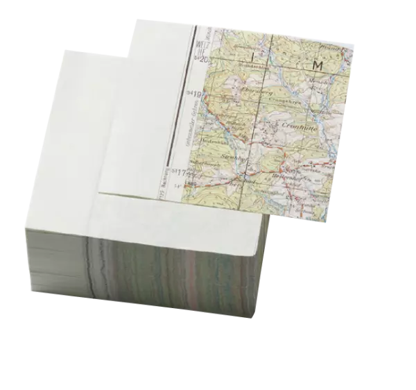 Recharge bloc notes, recyclage direct, 500 feuilles 9x9 cm