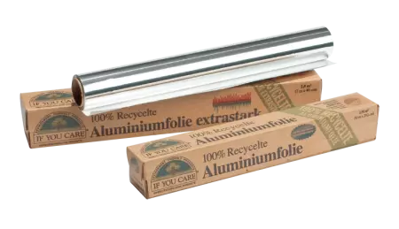 Rouleau feuille aluminium recyclé épais. 11,4 µ 10 m x 29 cm